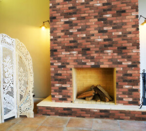 Decobrick Aged Red Fireplace