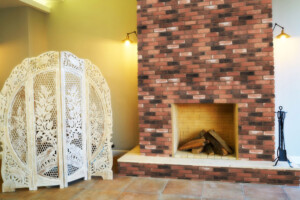 Decobrick Aged Red Fireplace