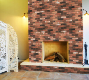 Decobrick Aged Red Fireplace
