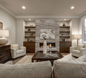 Vivid Gray Fireplace