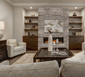 Decobrick Aged Red Fireplace